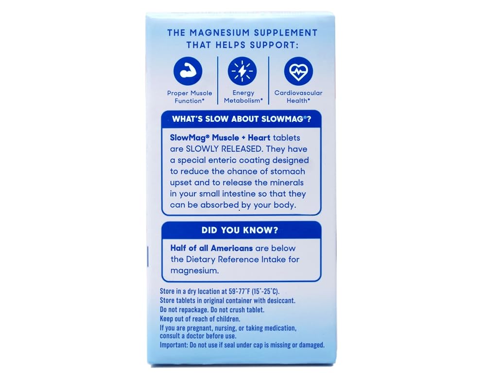 Purdue Slow-Mag Magnesium Chloride with Calcium - 60 Tablets - image 2