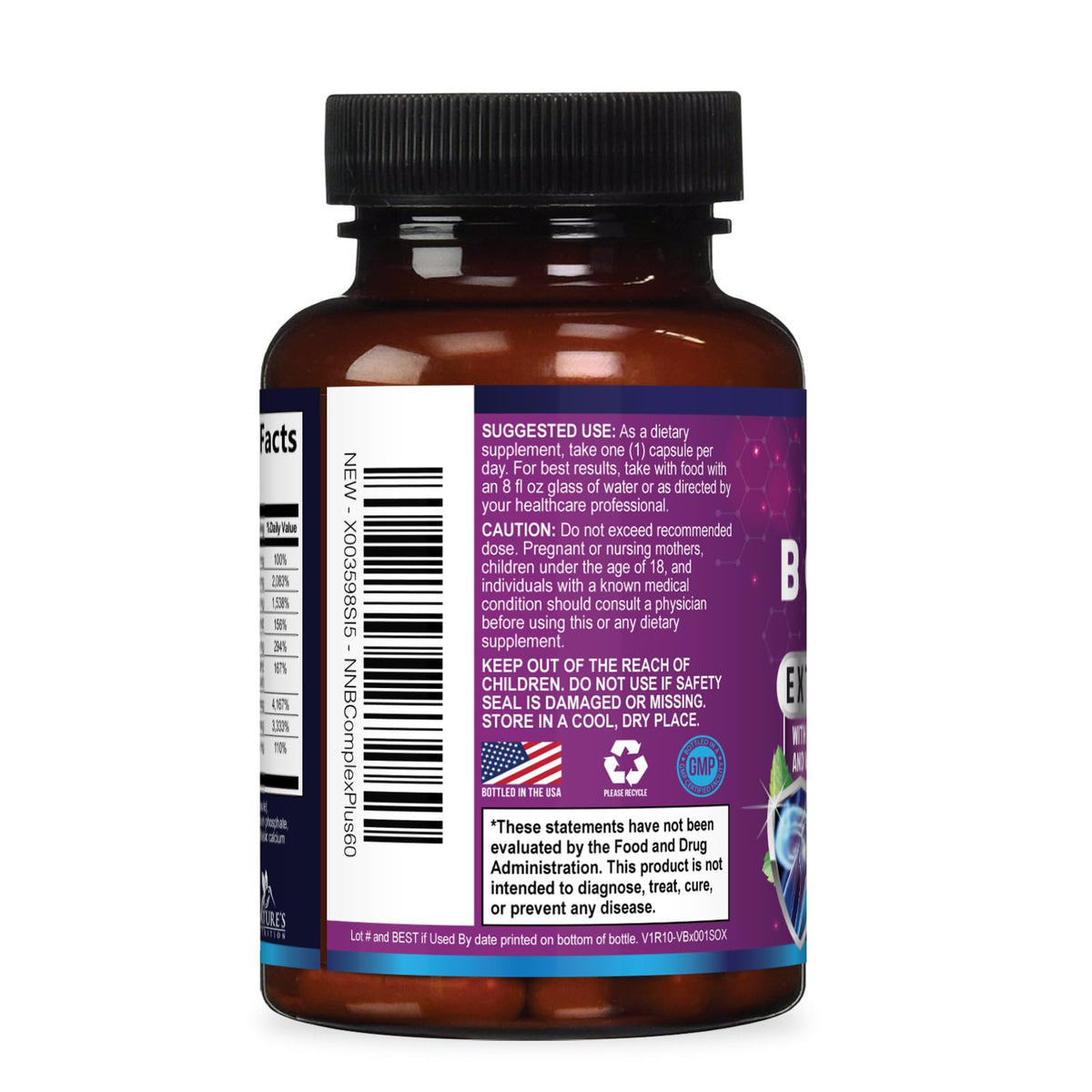 Nature's Nutrition B Complex Vitamins Capsules - Super Complete