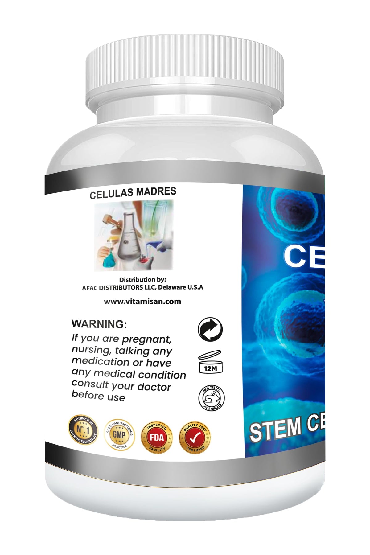 VITAMISAN Celulas Madres Blue Green Algae Capsules - 240 Capsules - image 5