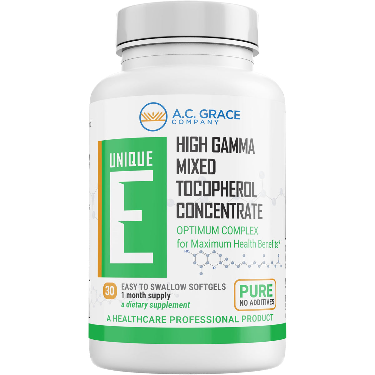 UNIQUE E Mixed Tocopherols Vitamin E - 30 Softgels