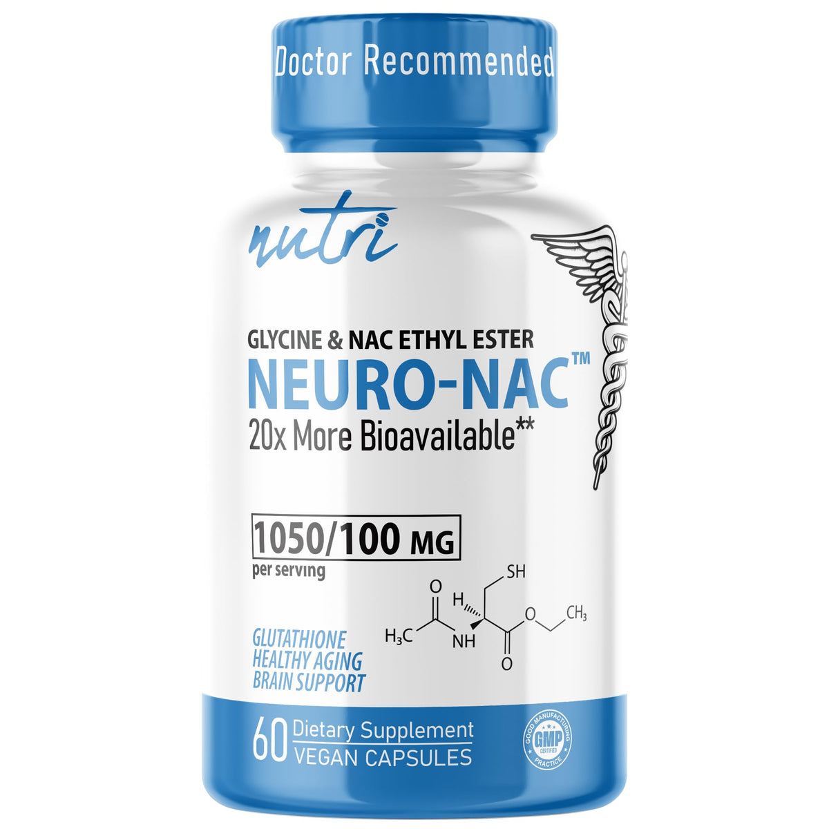 Nature's Fusions Nutri Neuro NAC N-Acetyl Cysteine NACET - 60 Capsules