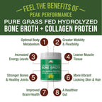 Peak Performance Hydrolyzed Bone Broth Collagen Protein Powder - 16.9 oz - image 2