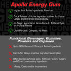 Liquid Core Apollo Energy Gum 80mg Caffeine - 10 Pieces - image 6