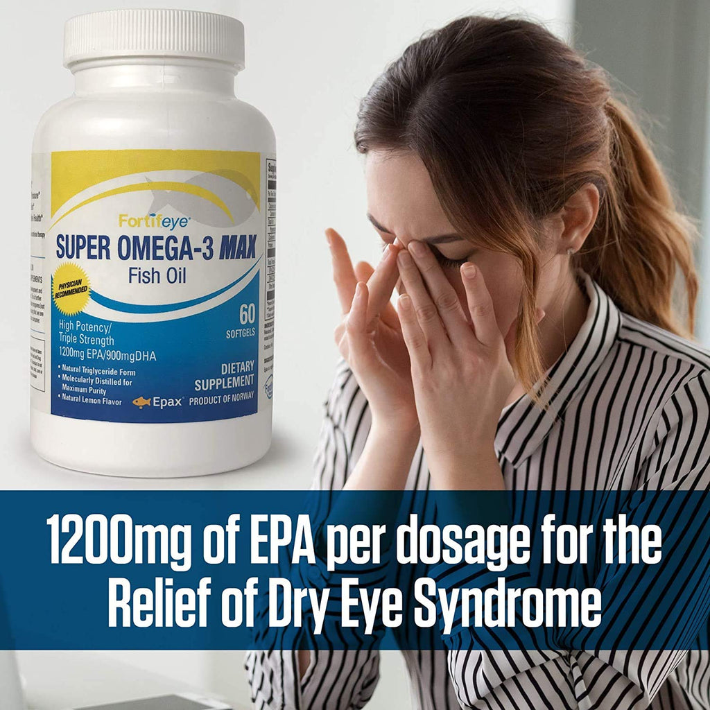 Fortifeye Vitamins Super Max Omega-3 Fish Oil 2400 mg - High Potency