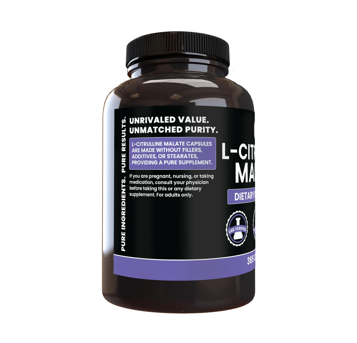 Pure Original Ingredients L-Citrulline DL-Malate - 365 Capsules - image 3