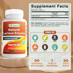 Best Naturals Lactase Enzyme 9000 FCC ALU - 90 Tablets - image 2