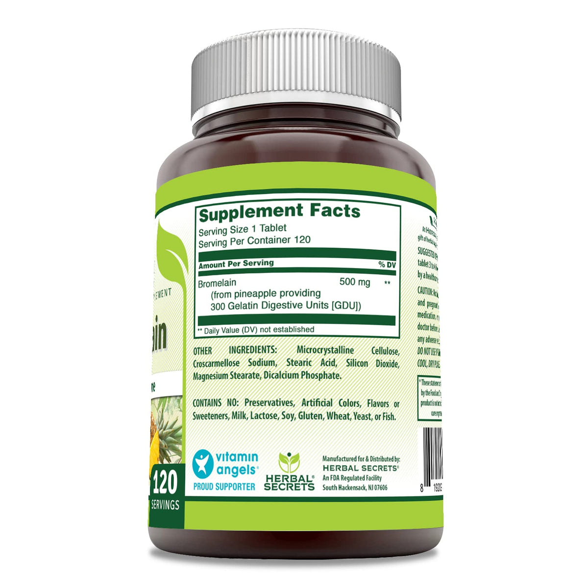 Herbal Secrets Bromelain Supplement 500 Mg Tablets Supplement