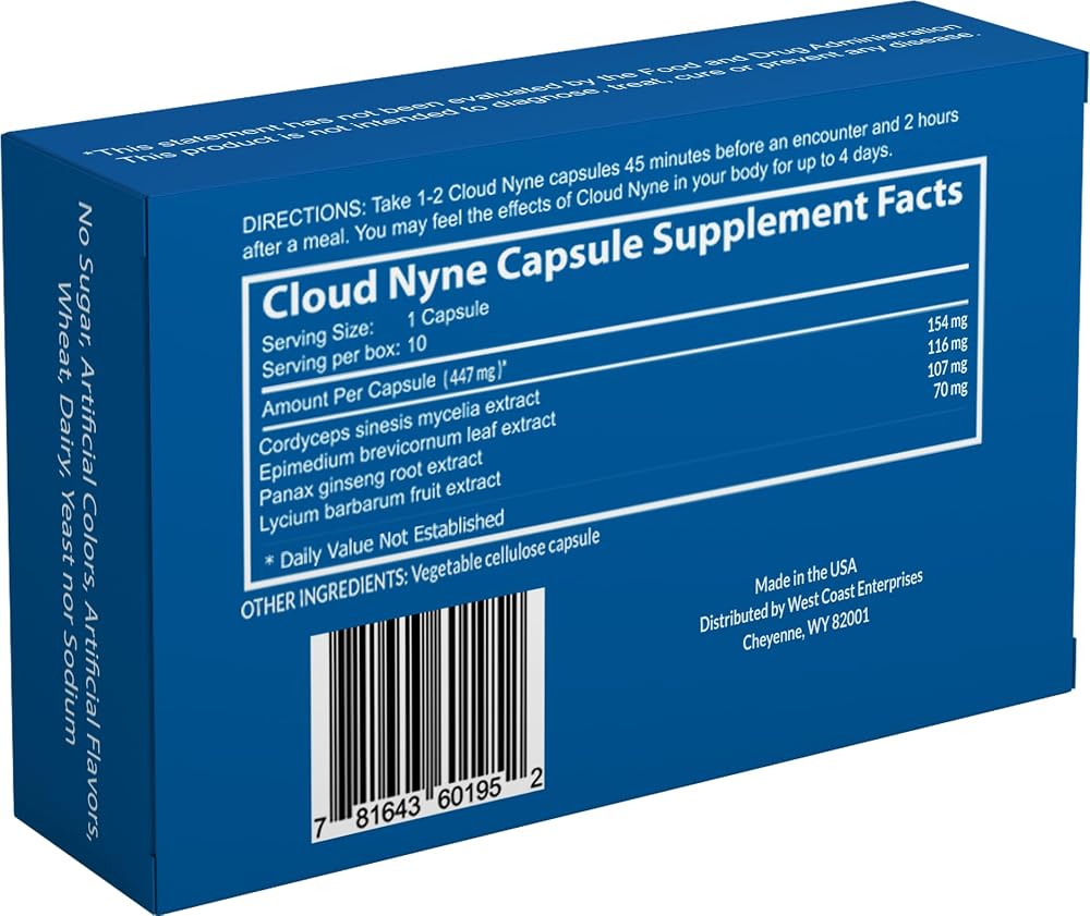 West Coast Herbs Cloud NYNE Natural Male Stimulant - 10 Capsules - image 2