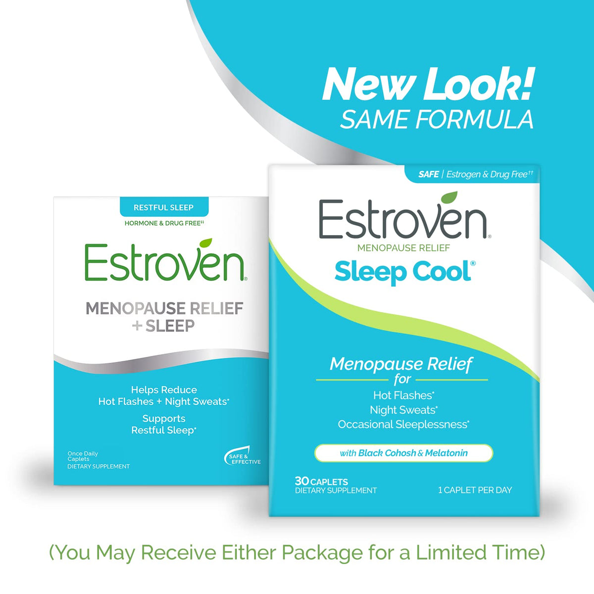 Estroven Sleep Cool Menopause Relief for Hot Flashes - 30 Caplets - image 2