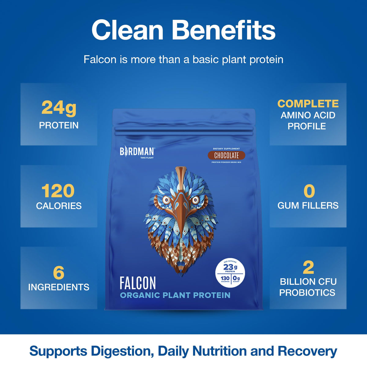 BIRDMAN Falcon Vegan Protein Powder Organic