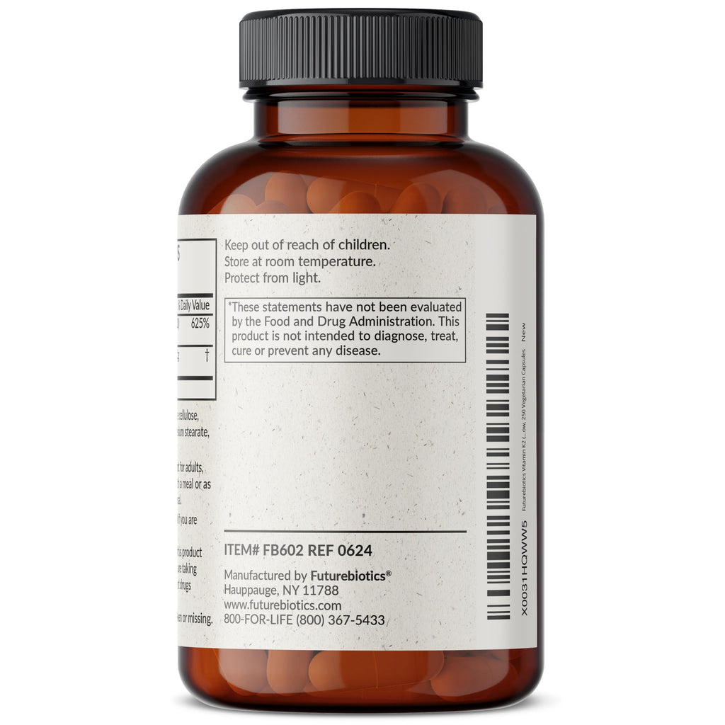 Futurebiotics Vitamin K2 (MK7) with D3 Supplement - Bone and Heart