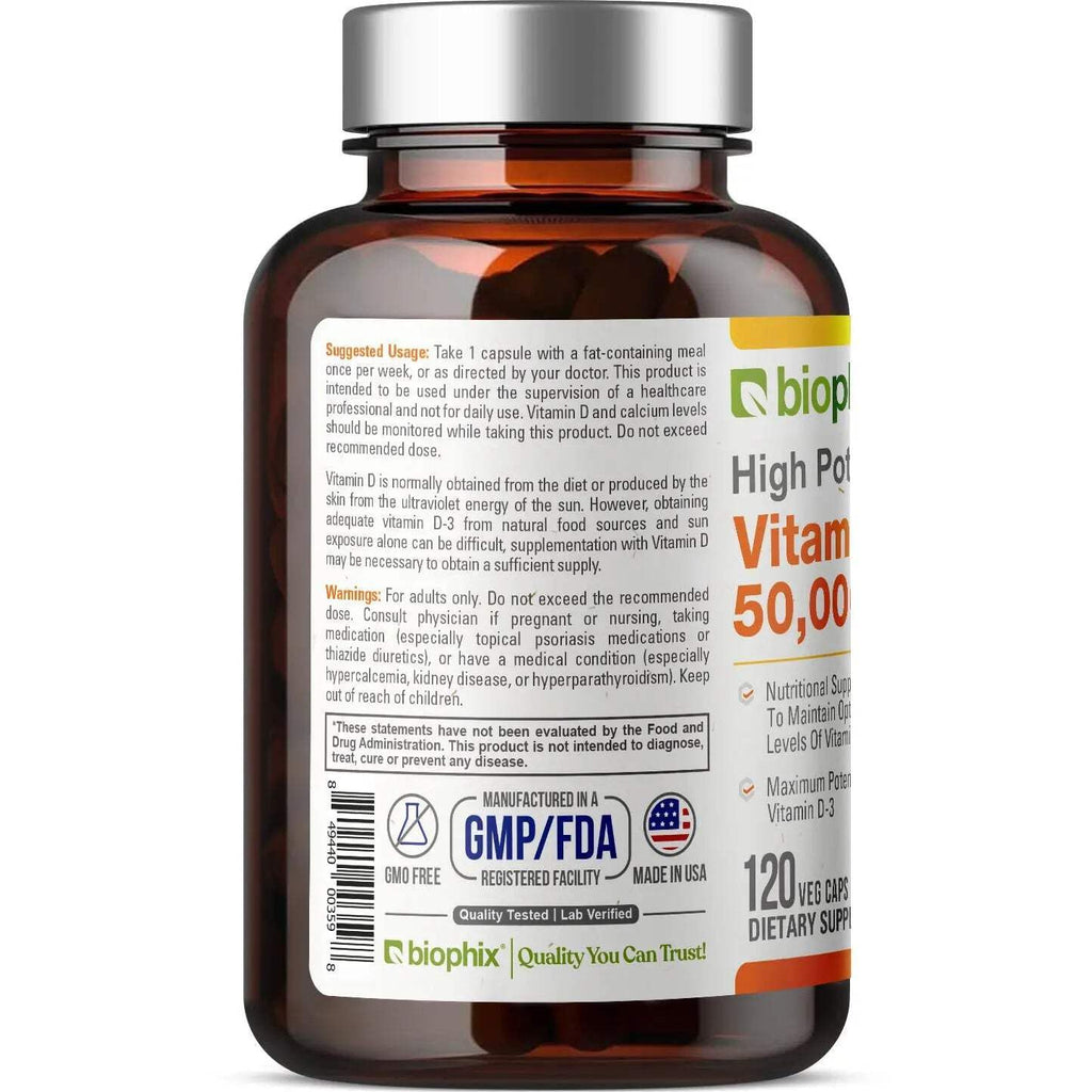 biophix Vitamin D-3 10000 IU High-Potency - 120 Softgels - image 3