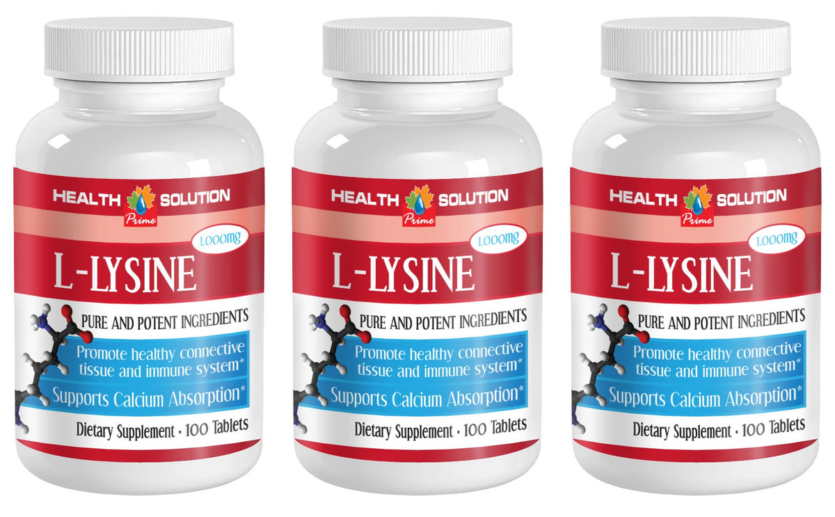 Health Solution Prime L-Lysine 1000mg Capsules - 300 Count