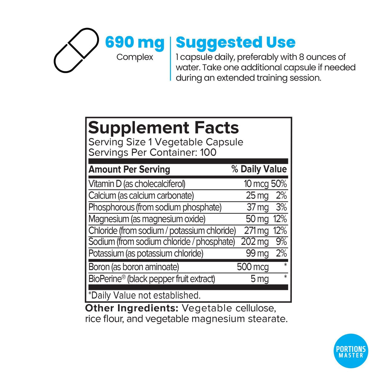 Portions Master Electrolyte Plus with Magnesium & Potassium - image 2