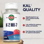 KAL Vitamin K2 MK7 ActivMelt 100 mcg Tablets - 60 Micro Tablets - image 4