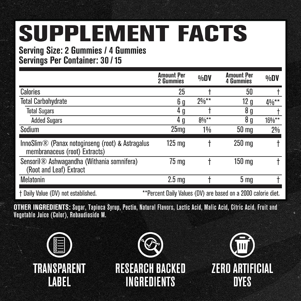 Jacked Factory Lean PM Weight Loss Gummies - 60 Gummies - image 6