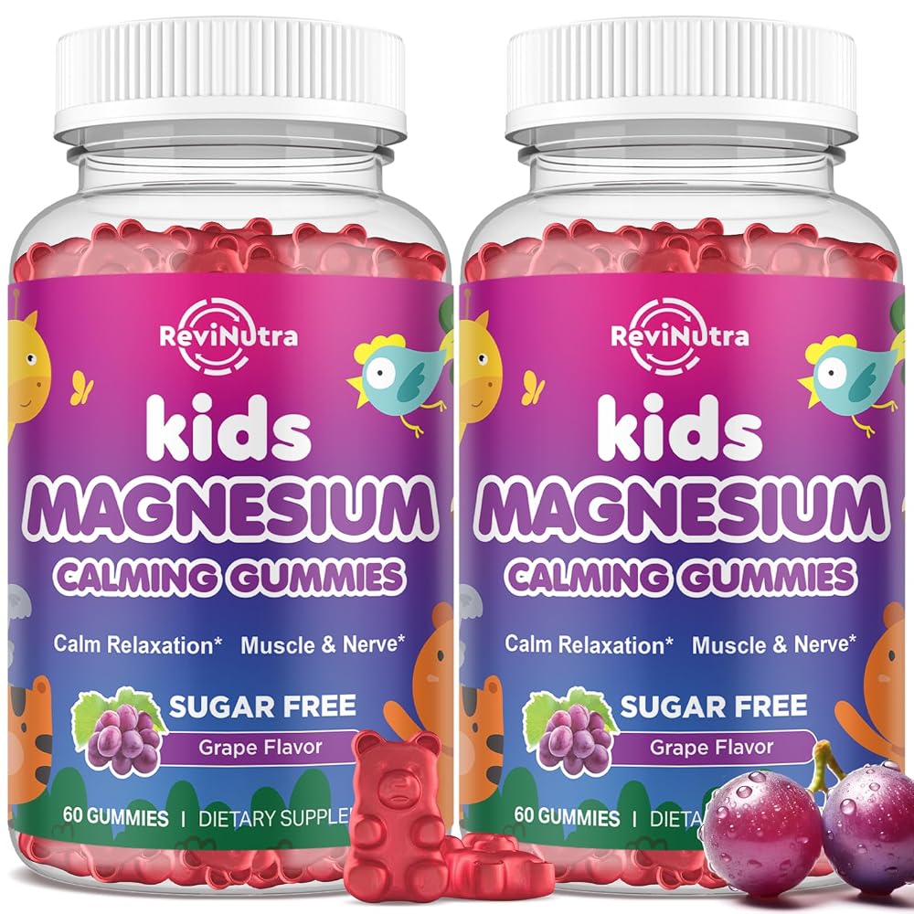 ReviNutra Magnesium Gummies for Kids - Magnesium Glycinate Gummies