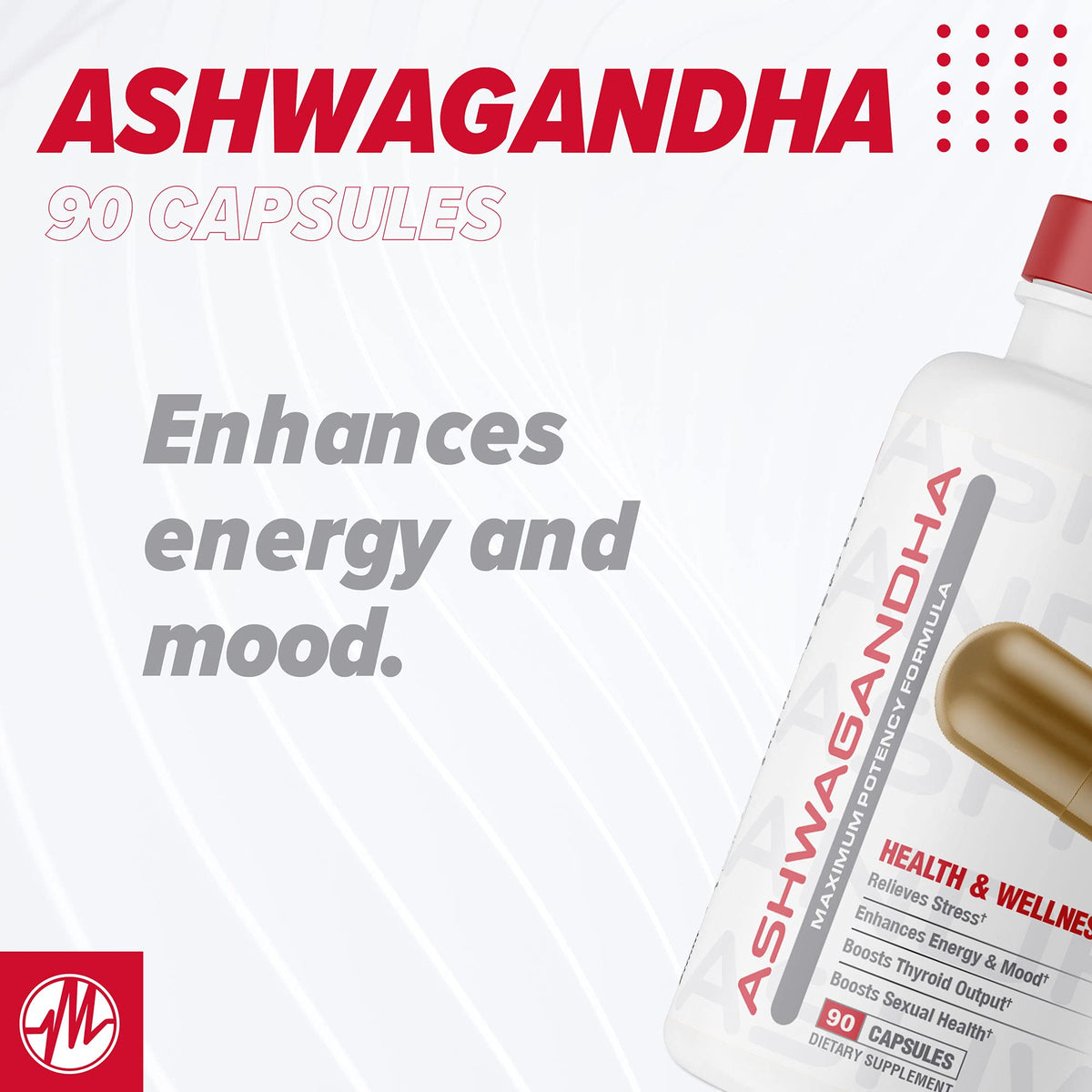 Metabolic Nutrition Ashwagandha 2200mg Stress Relief - 90 Capsules - image 5