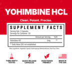 Huge Supplements Yohimbine HCl 5mg Energy Support - 270 Vegetarian Capsules - image 3