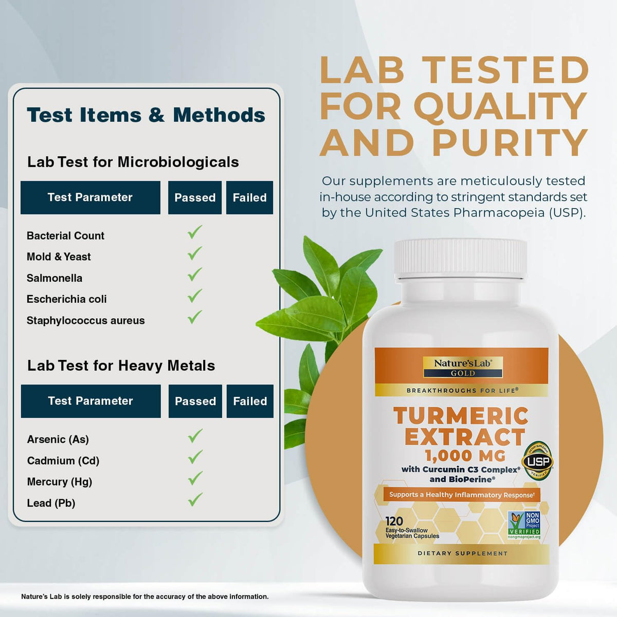 Nature's Lab Turmeric Curcumin C3 Complex 1000mg - 120 Capsules - image 4