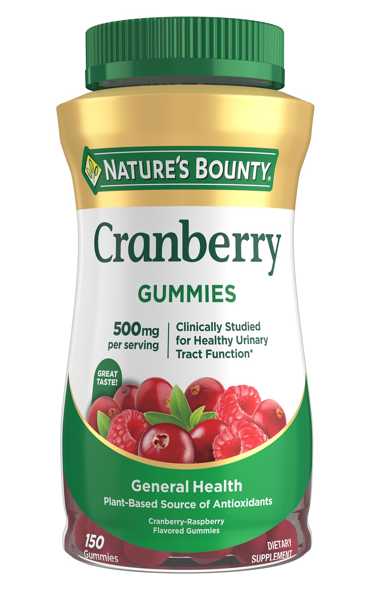 Nature's Bounty Cranberry Gummies Cran-Raspberry - 150 Count