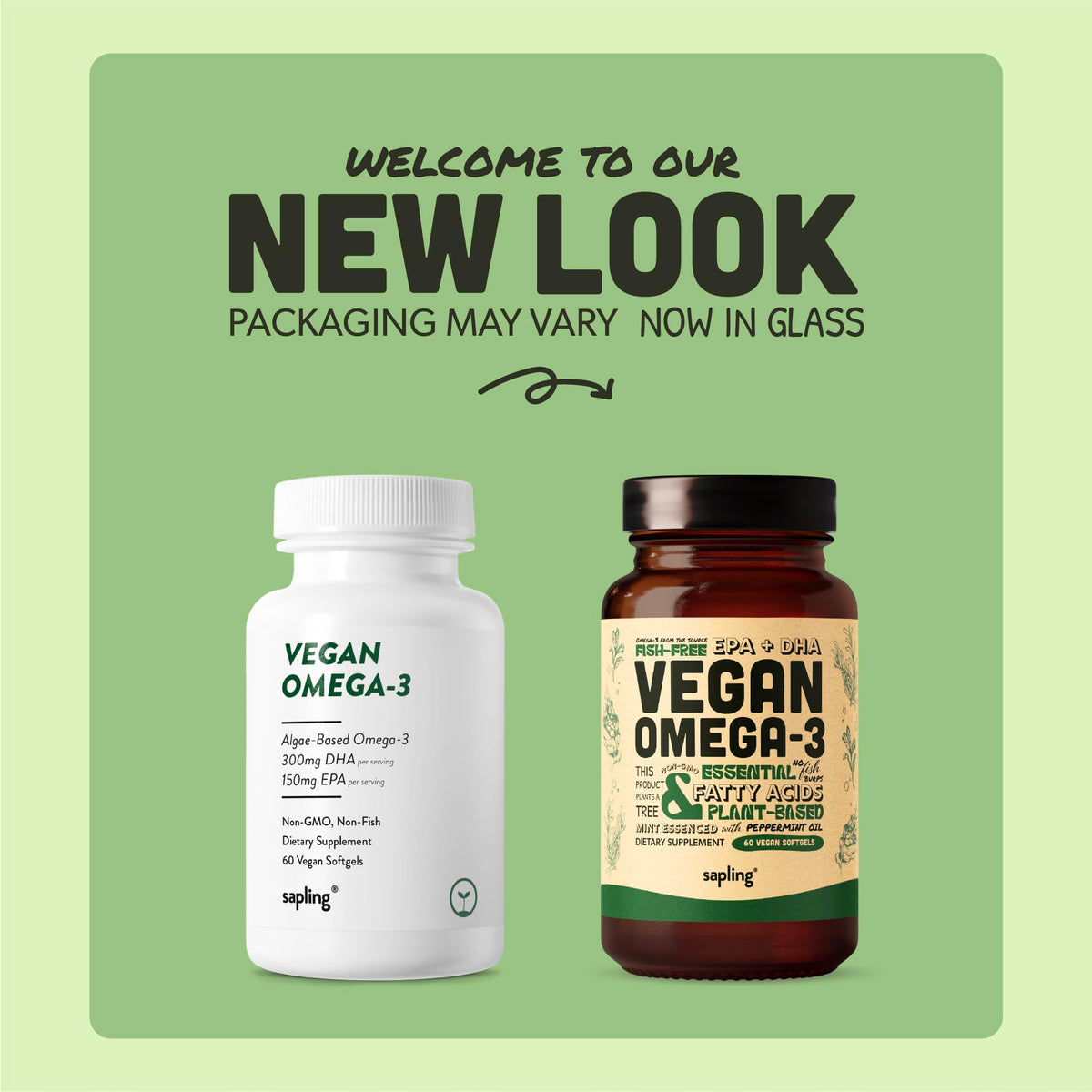 Sapling Vegan Omega-3 Plant Based DHA & EPA - 60 Softgels - image 2