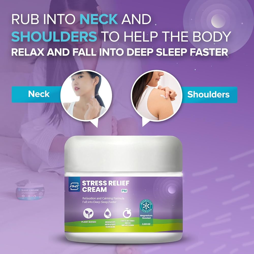 PMT Stress Relief Cream with Magnesium & Melatonin - 2.83oz - image 5