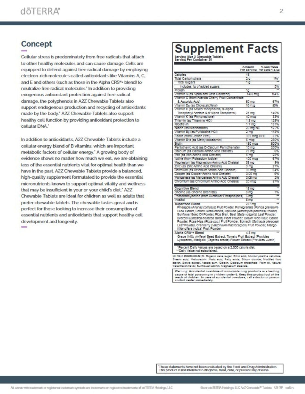 doTERRA a2z Chewable Multivitamin Watermelon - 60 Tablets - image 7