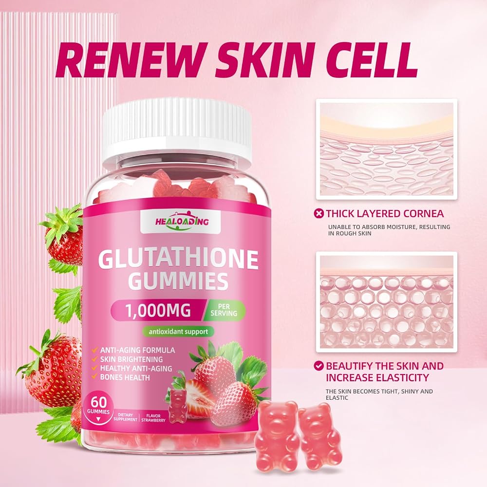 HEALOADING Glutathione Supplement Collagen Gummies - 60 Count - image 5