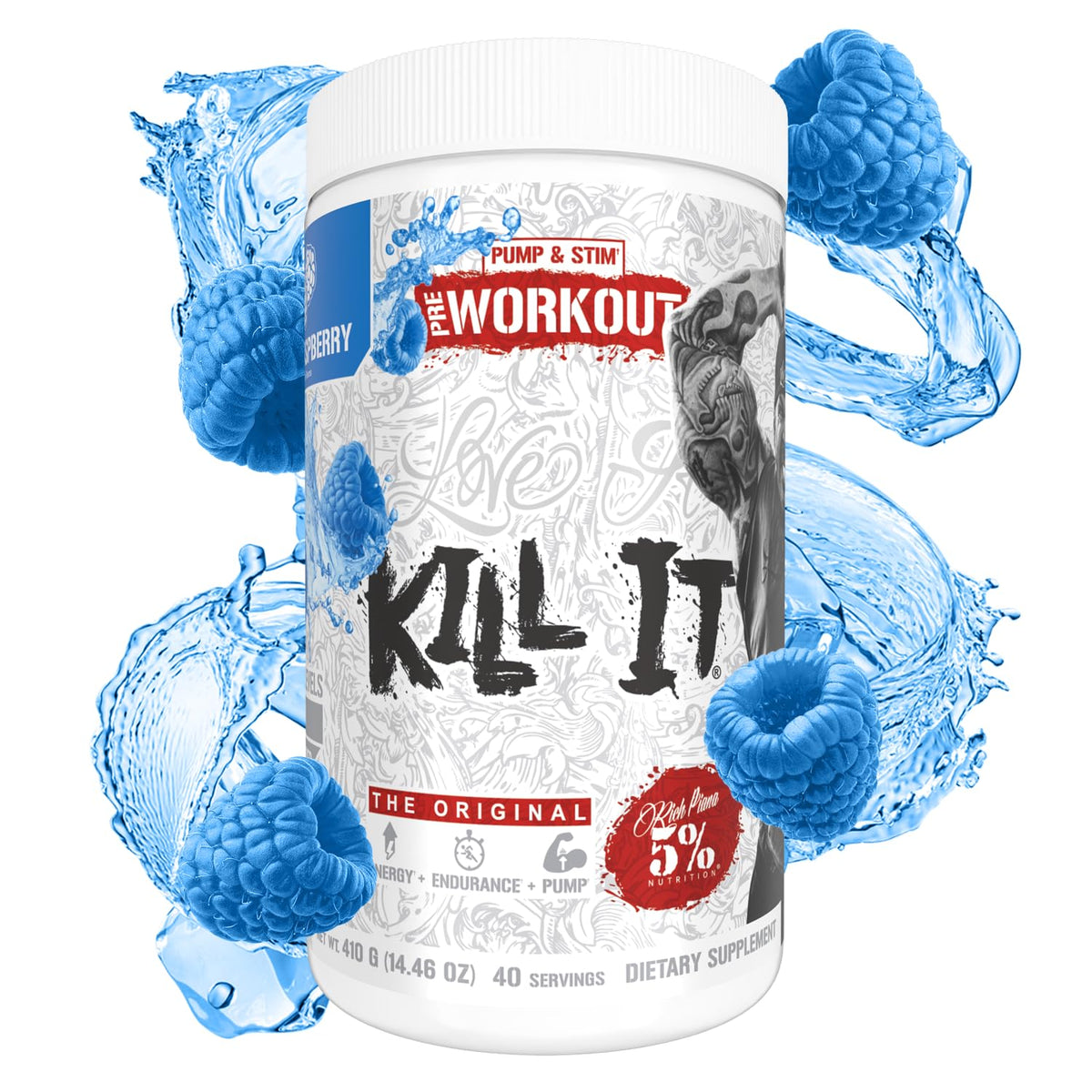 5% Nutrition Rich Piana Kill It Pre Workout Powder w/Creatine