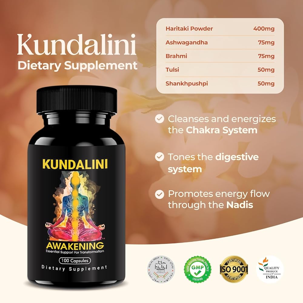 Kailash Herbals Haritaki Kundalini Awakening Herbal Supplement - 100 Capsules - image 4