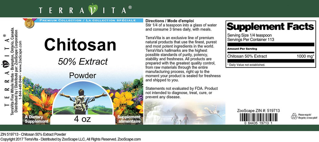 Terravita Chitosan 50% Powder - 4 oz - image 3