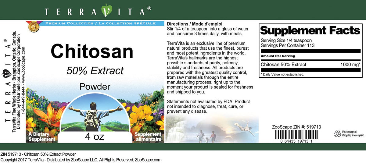 Terravita Chitosan 50% Powder - 4 oz - image 3