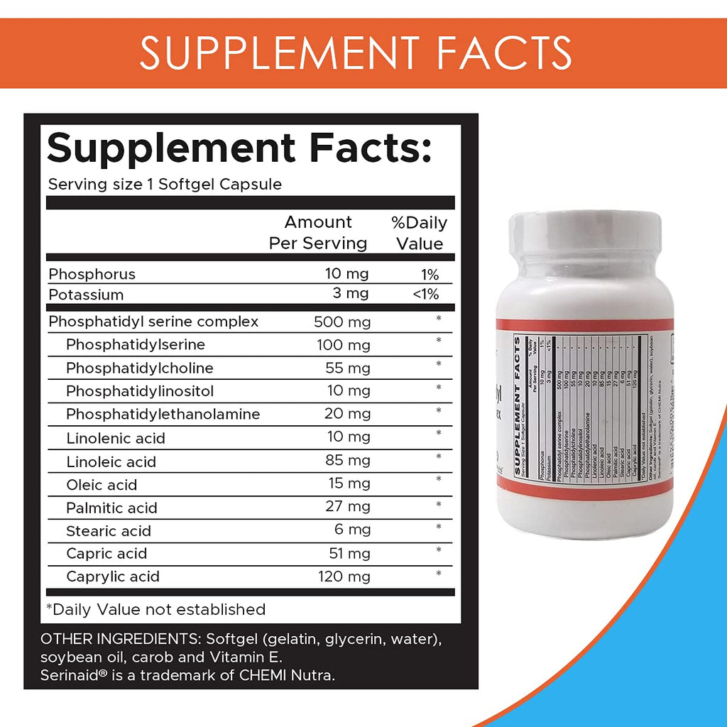 Holistic Health Phosphatidyl Serine Complex - 60 Softgels - image 2