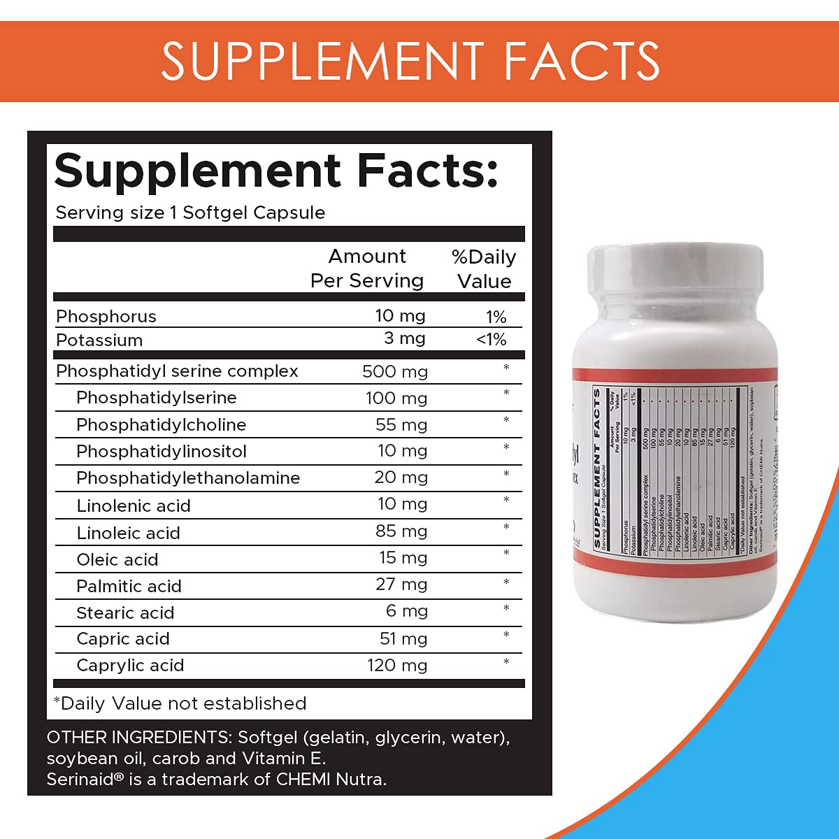 Holistic Health Phosphatidyl Serine Complex - 60 Softgels - image 2