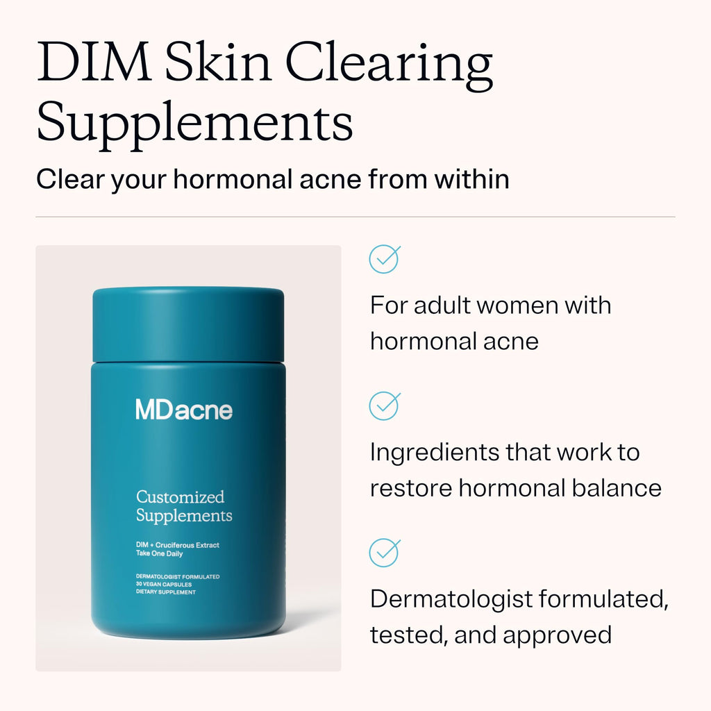 MDacne DIM Supplements for Hormonal Acne & Estrogen Balance - 30 Capsules - image 2