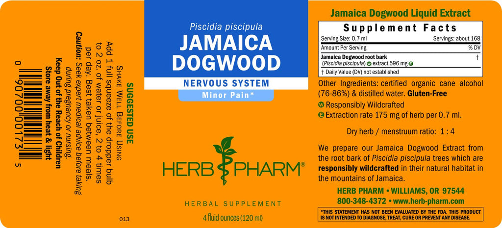 Herb Pharm Jamaica Dogwood Extract for Minor Pain - 1 Ounce