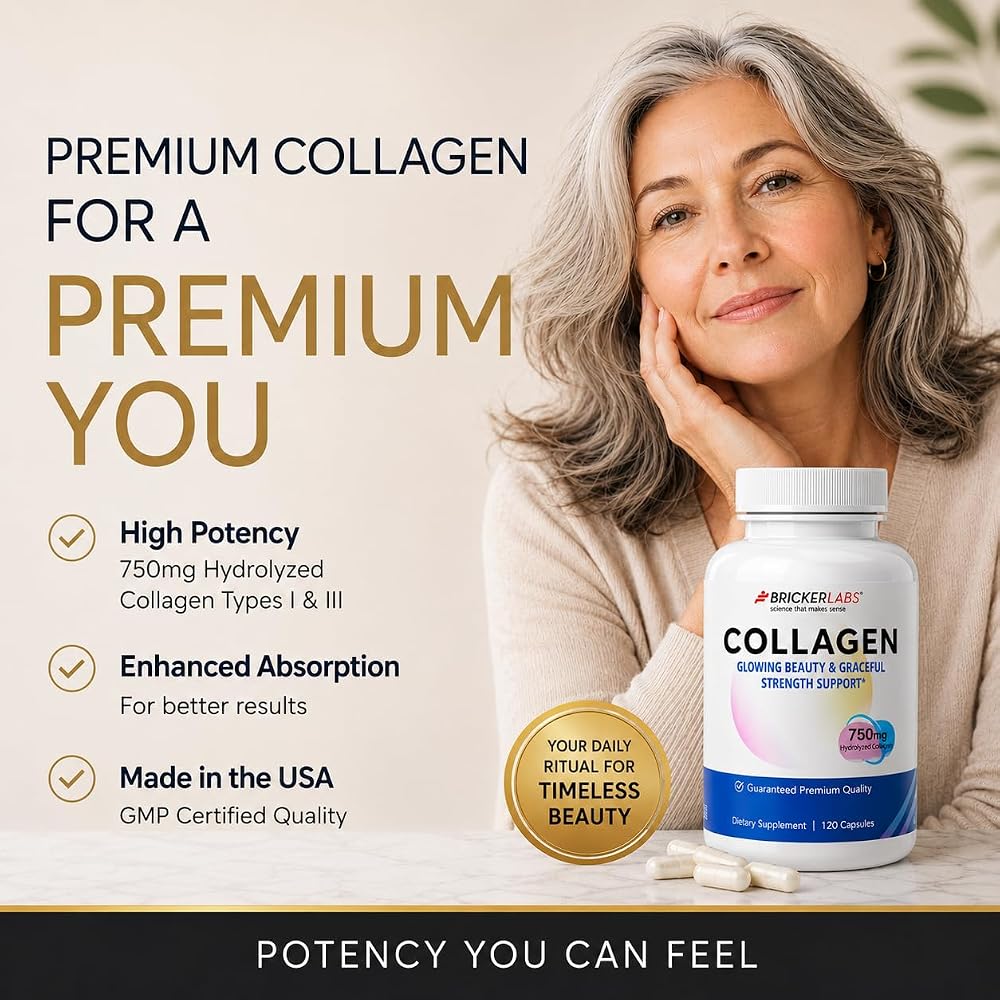 Bricker Labs Collagen Type I & III Hydrolyzed - 120 Capsules - image 3