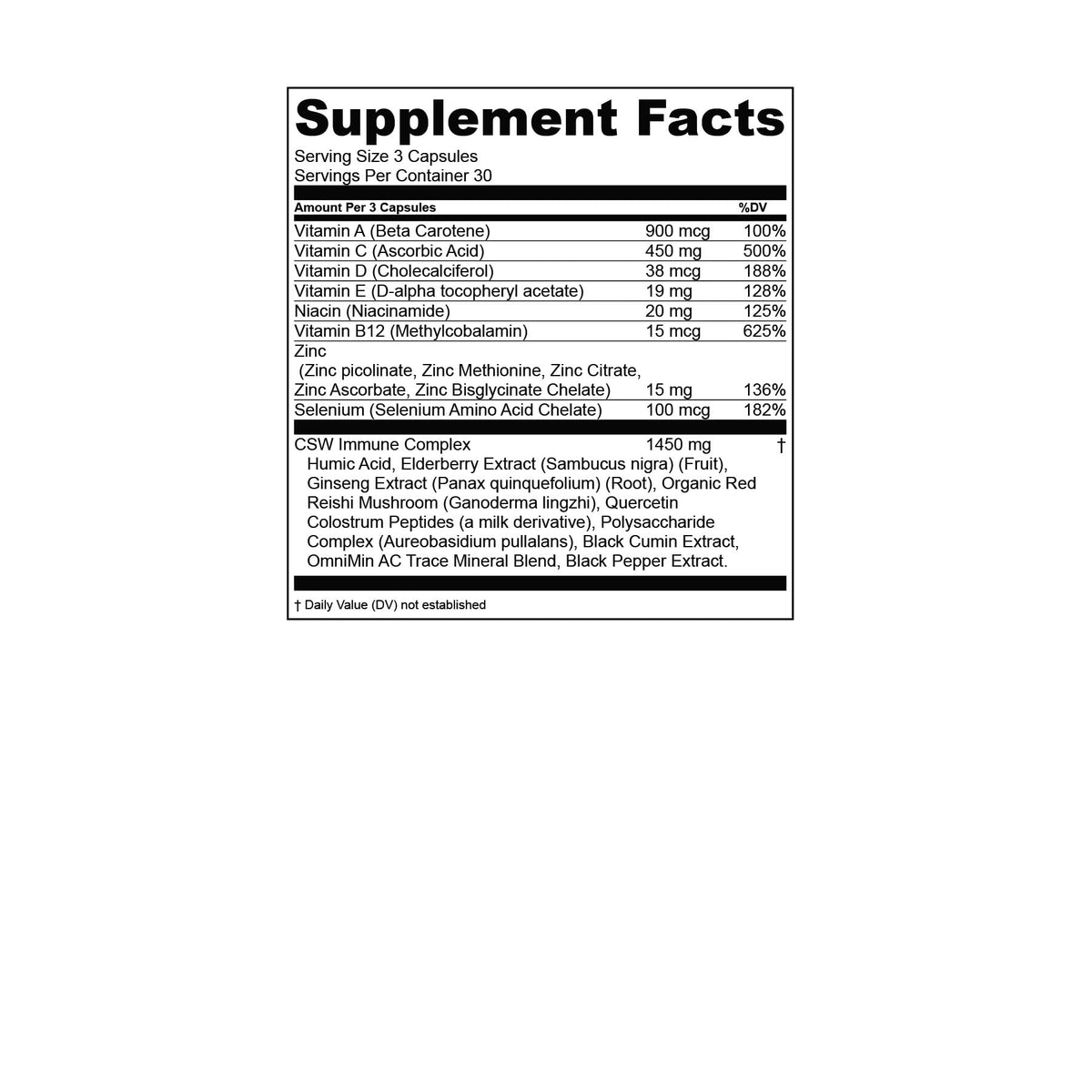 Common Sense Wellness Worldwide CS Immune Support - 90 Capsules - image 2