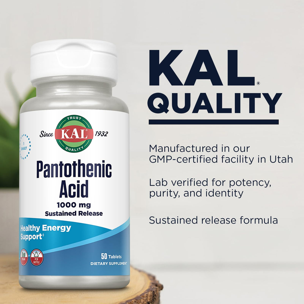 KAL 1000 Mg Pantothenic Acid Tablets