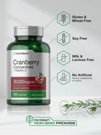 Horbäach Cranberry Concentrate Extract Pills with Vitamin C - 120 Capsules - image 5