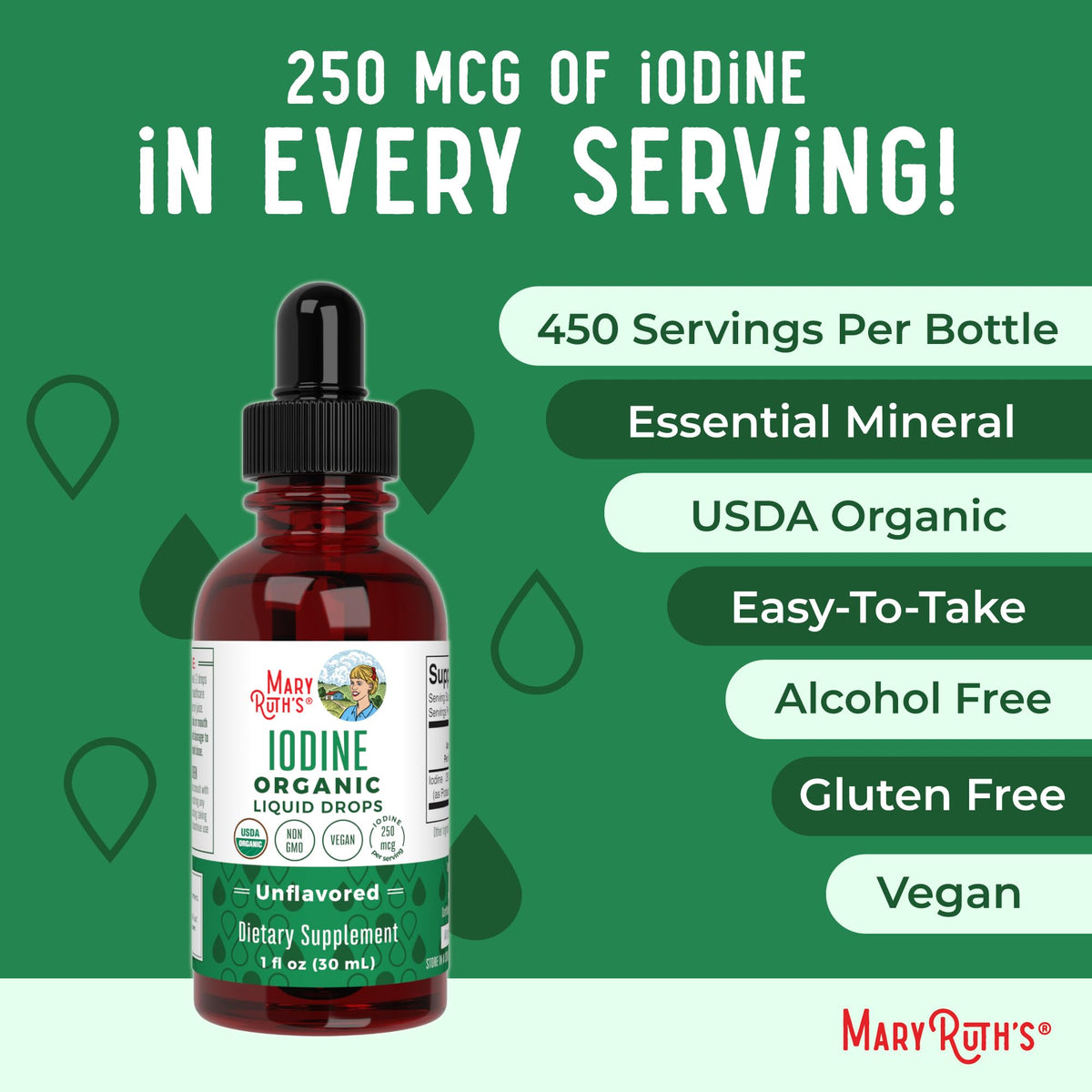 MaryRuth's USDA Organic Iodine Liquid Drops - 1 fl oz - image 7