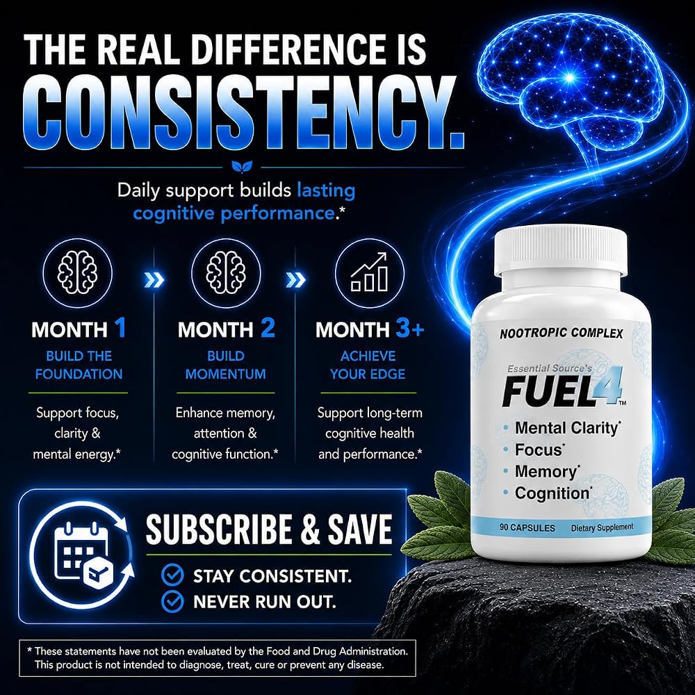 Essential Source Fuel 4 Nootropic Complex Brain Focus - 90 Capsules - image 4