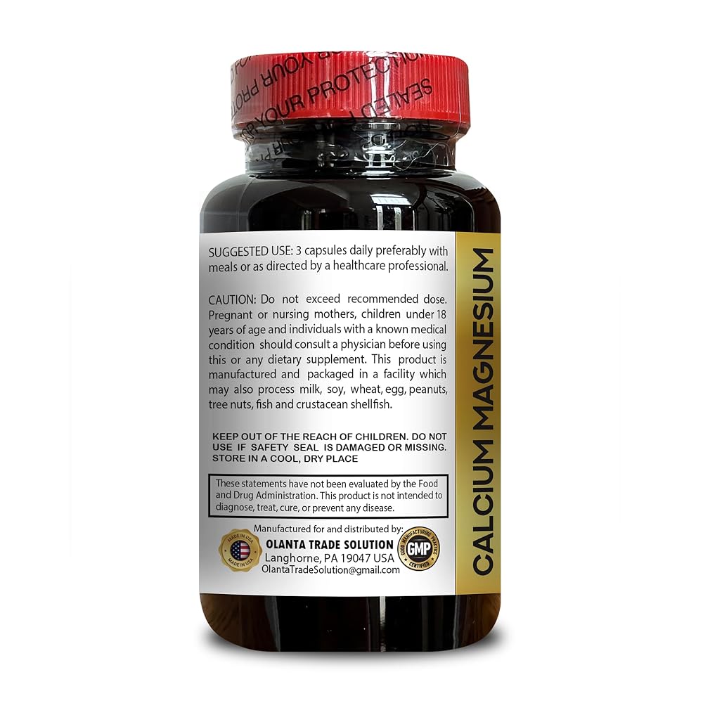 OLANTA Daily Calcium Magnesium with Vitamin D3 - 300 Capsules - image 3