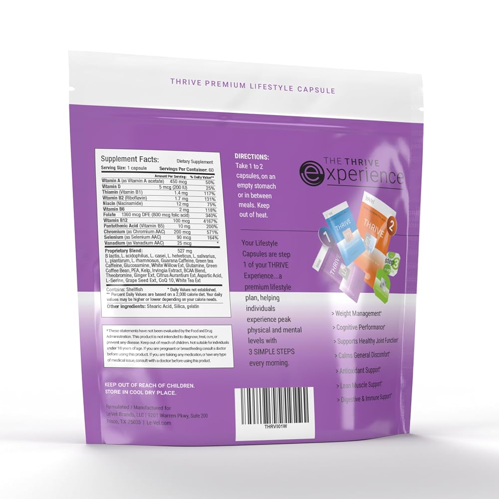 Le-Vel Thrive Women's Vitamins and Minerals - 60 Capsules - image 2