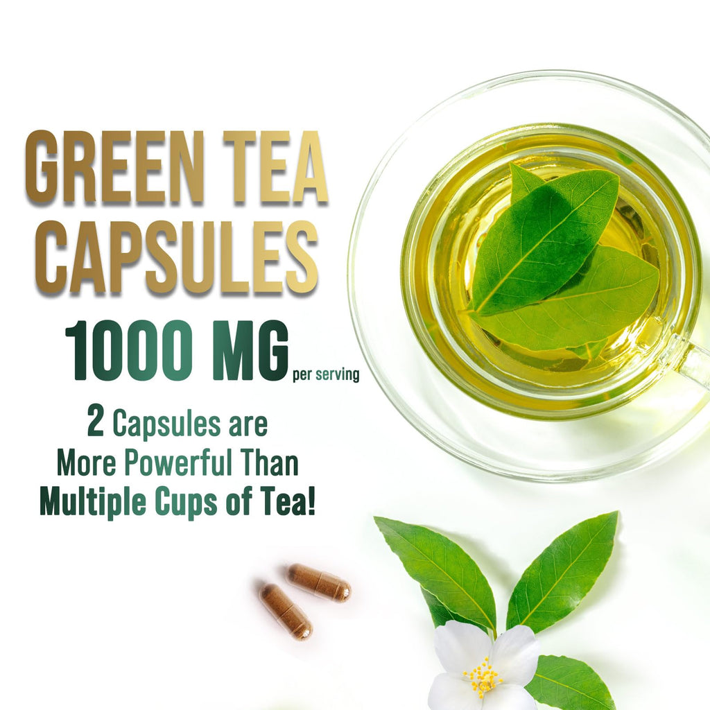 SILVERONYX Green Tea Extract 1000mg - 98% Polyphenols & 45% EGCG