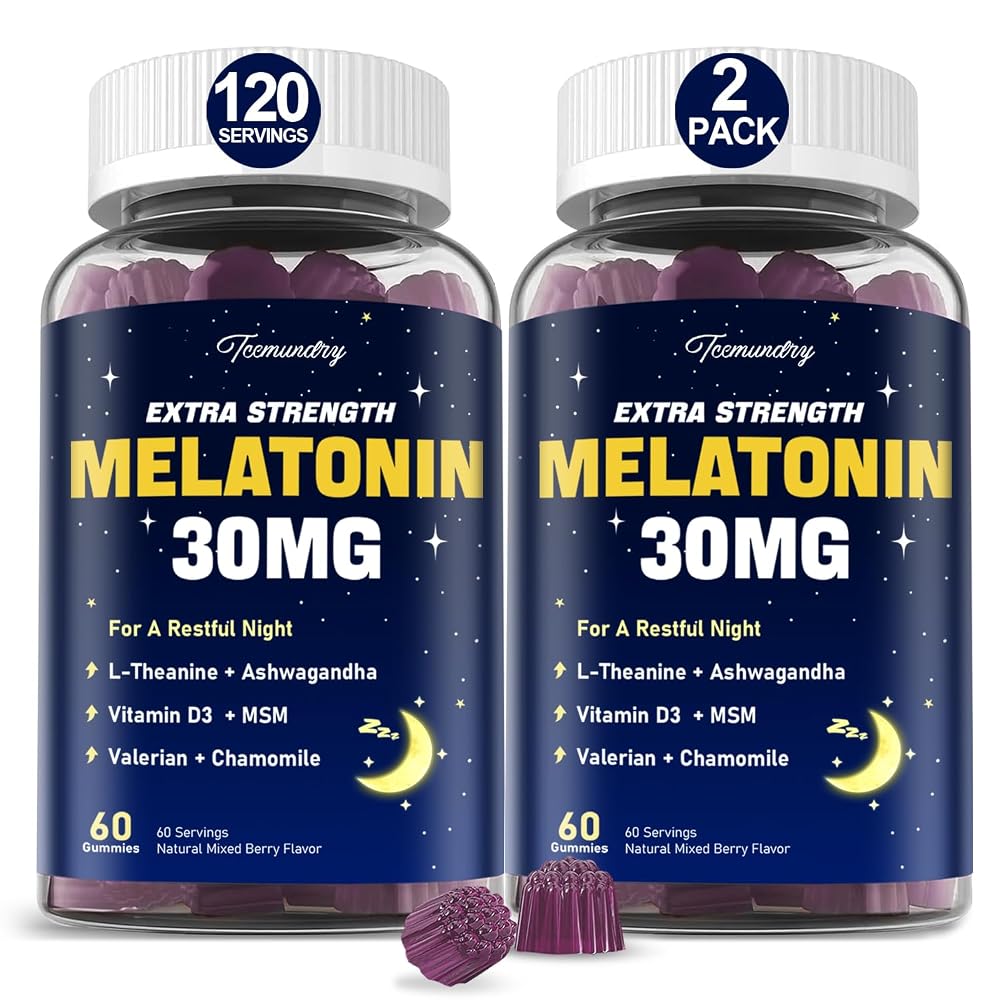 Tcemundry Melatonin Gummies 30mg for Adults: Maximum Strength