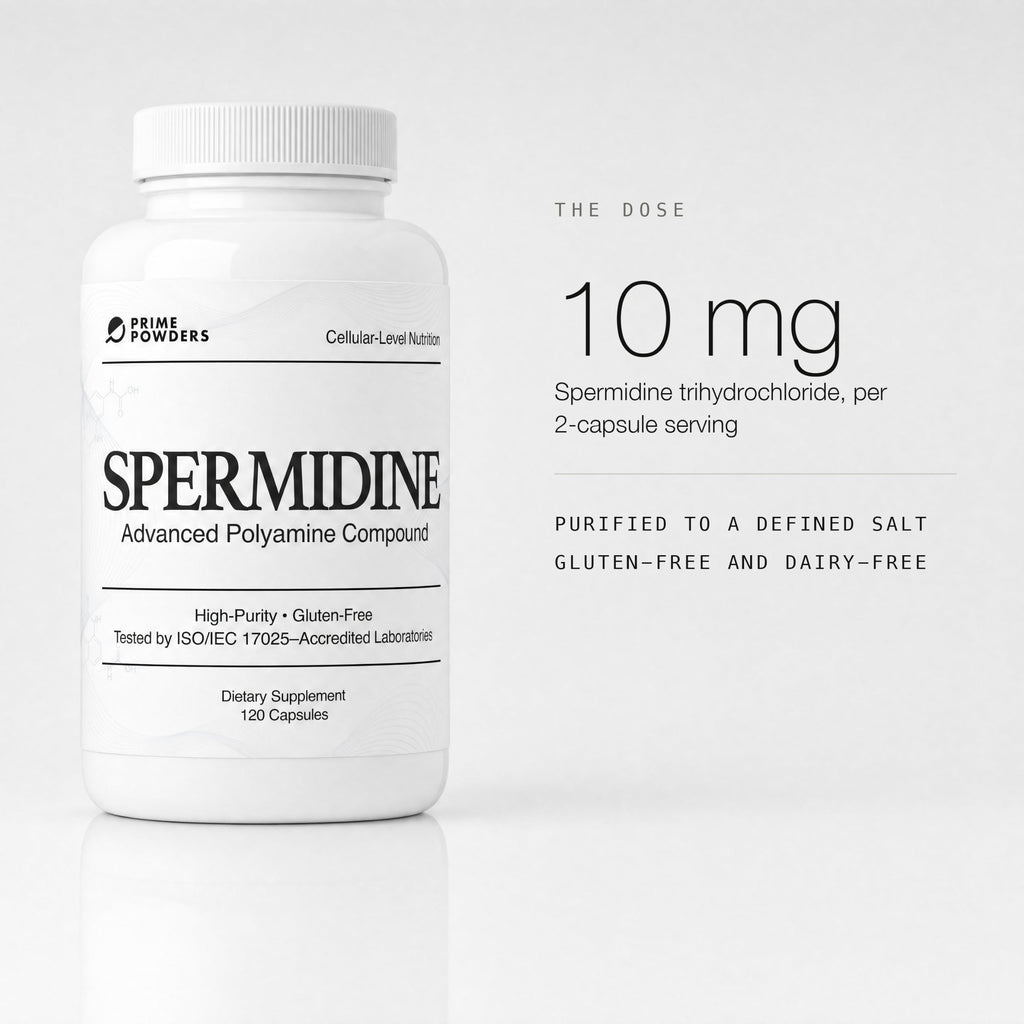 Prime Powders Spermidine Supplement 10mg - 120 Capsules - image 2