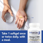 Patient One Omega-3 800 mg Fish Oil EPA & DHA - 60 Softgels - image 3