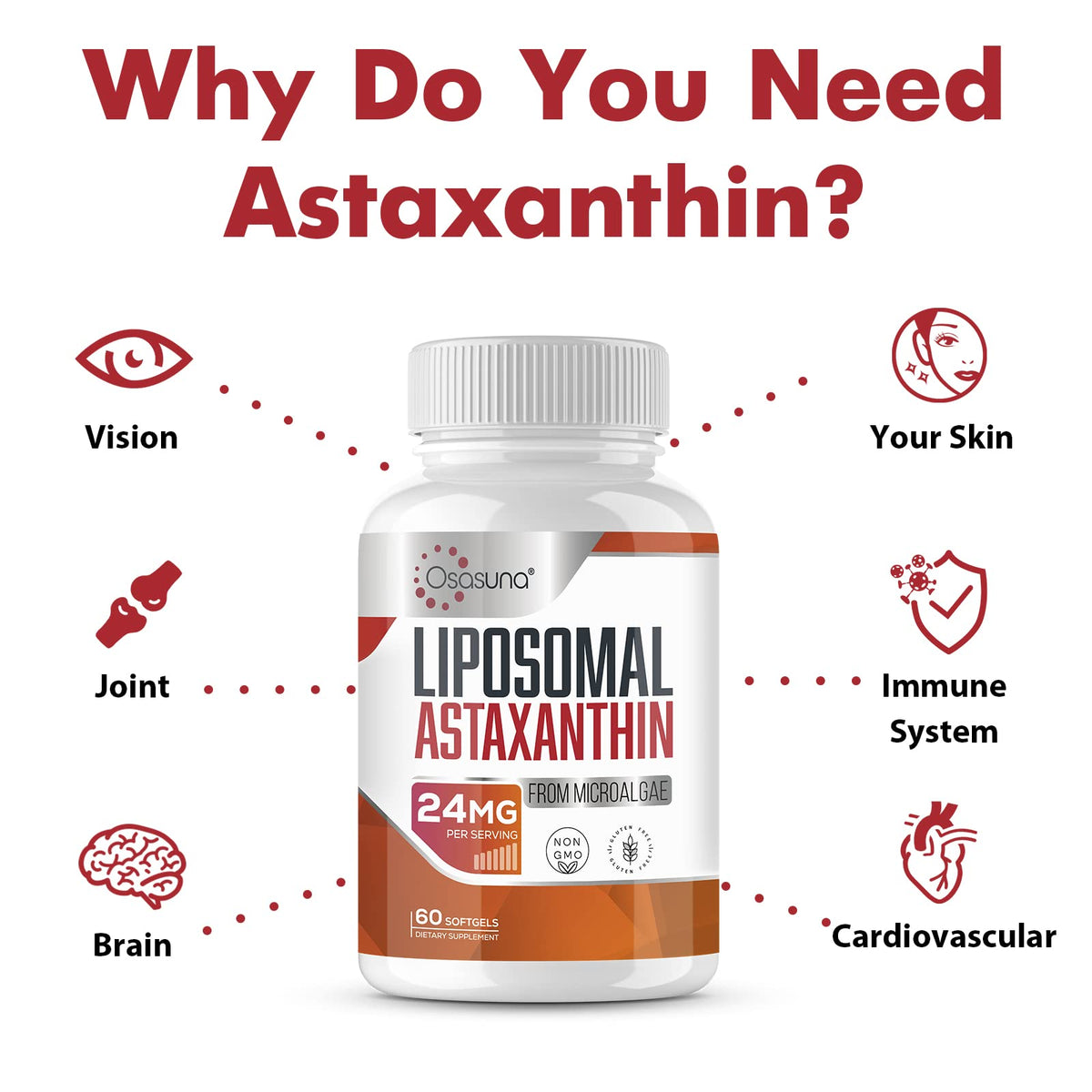 Osasuna Liposomal Astaxanthin Supplement 24 MG